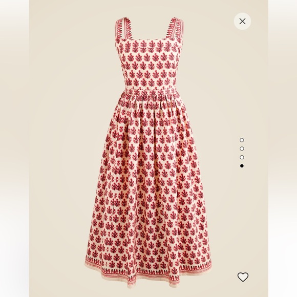 J. Crew Embroidered Apron Dress - Floral Block Print - NWT
